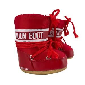 Moon Boots Mini in Red Toddler Kids Size EU 19/22